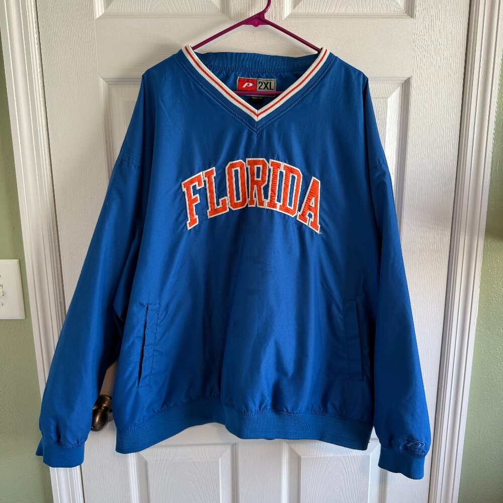 🥳HP🥳 Florida Gators ProPlayer Vintage Long sleeve WindBreaker 2XL Football NCAA